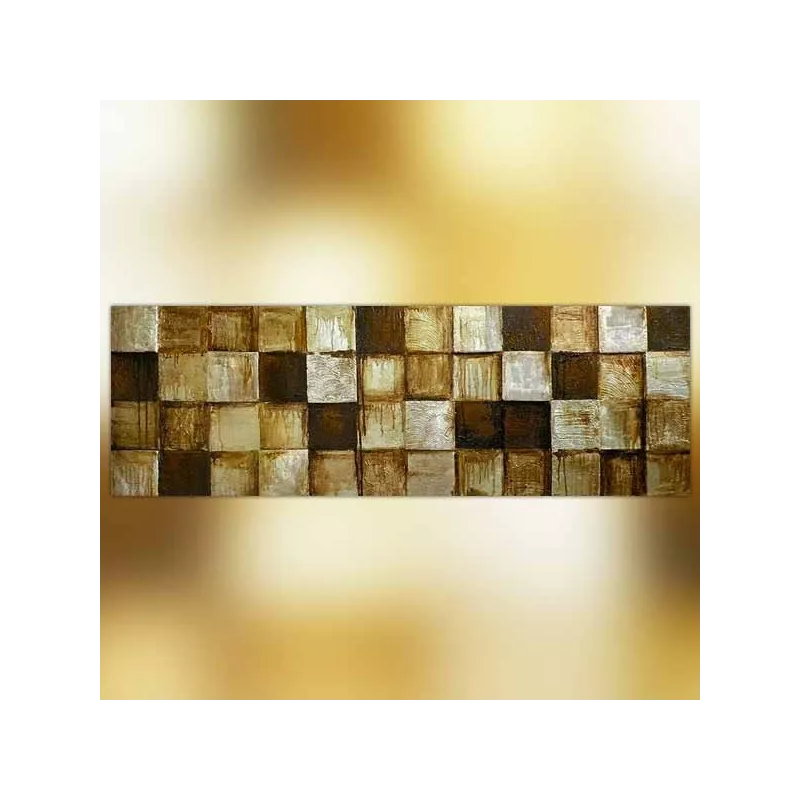 Pannello a scacchiera contemporaneo, colore naturale