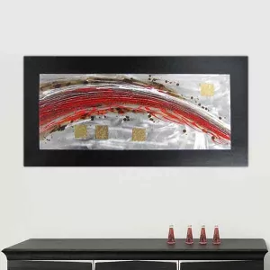 Pittura contemporanea a volute, tela panoramica 120x60cm