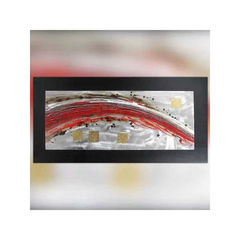 Pittura contemporanea a volute, tela panoramica 120x60cm