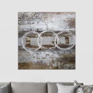 Quadro di design in stile Rauschenberg, 100 x 100 cm