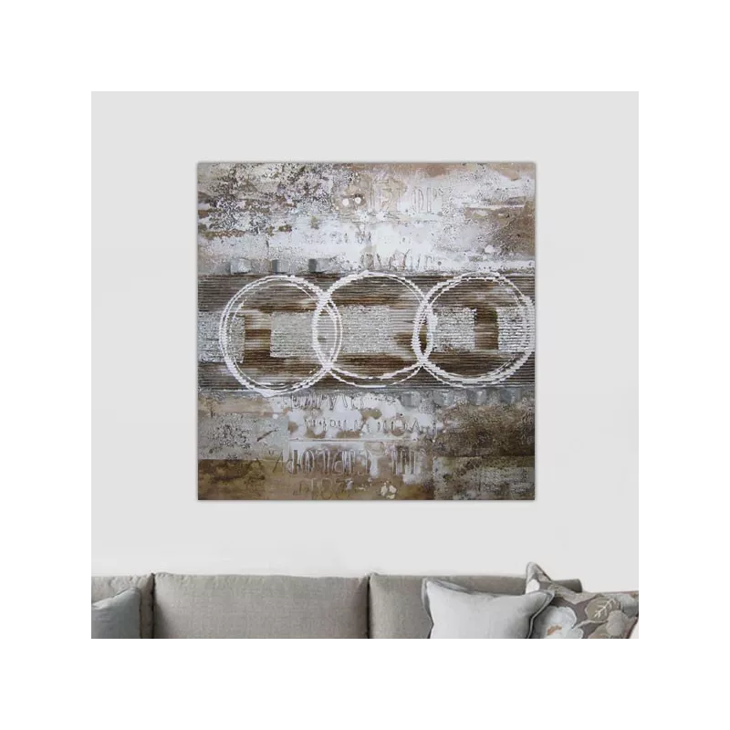 Quadro di design in stile Rauschenberg, 100 x 100 cm