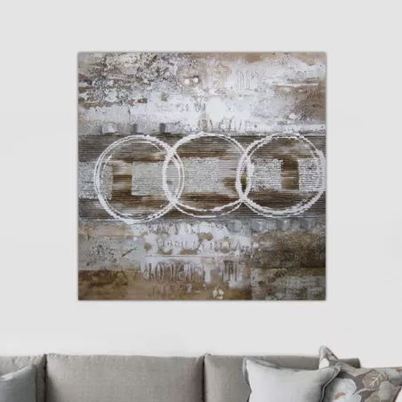 Quadro di design in stile Rauschenberg, 100 x 100 cm
