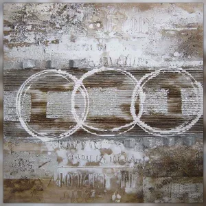Quadro di design in stile Rauschenberg, 100 x 100 cm