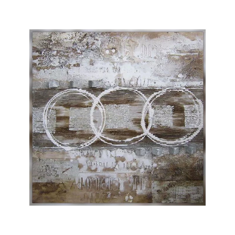 Quadro di design in stile Rauschenberg, 100 x 100 cm