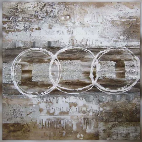 Quadro di design in stile Rauschenberg, 100 x 100 cm
