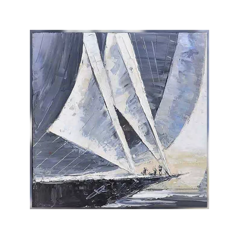 Barca a vela blu navy, dimensioni 80 x 80 cm