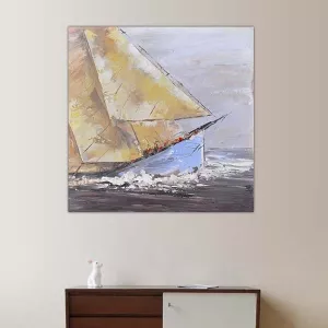 Tela da marinaio, naufragio, 80x80cm