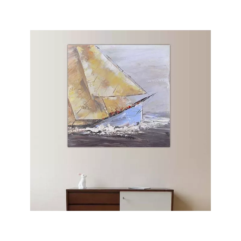 Tela da marinaio, naufragio, 80x80cm