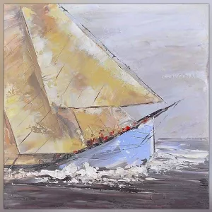 Tela da marinaio, naufragio, 80x80cm