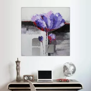 Quadro di fiori viola, quadro di fiori quadrati