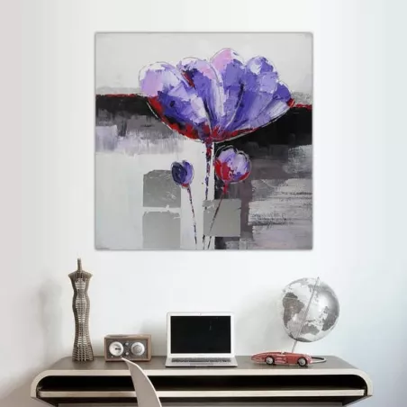 Quadro di fiori viola, quadro di fiori quadrati