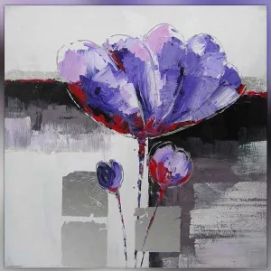 Quadro di fiori viola, quadro di fiori quadrati