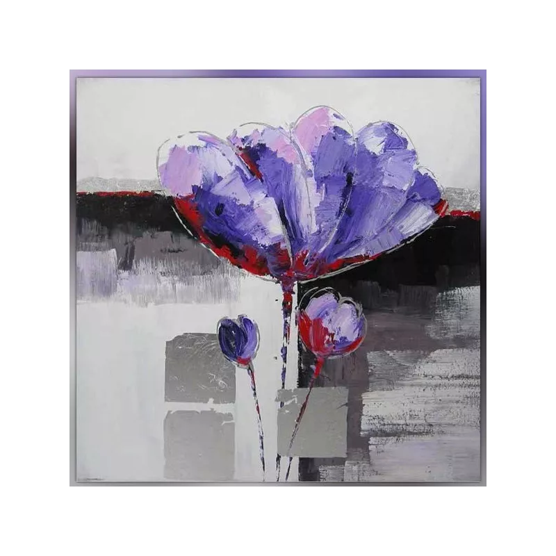 Quadro di fiori viola, quadro di fiori quadrati