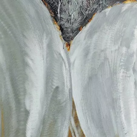 Pittura su alluminio con occhielli bianchi, 60x120cm
