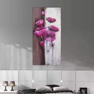 Pittura di rose su tavola verticale, pittura floreale