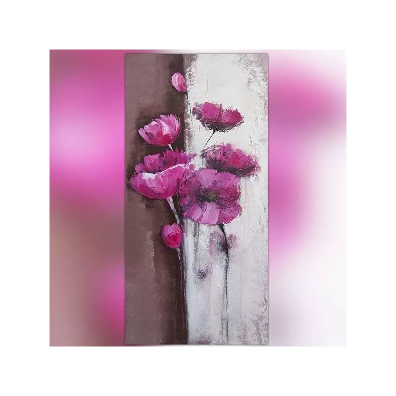 Pittura di rose su tavola verticale, pittura floreale