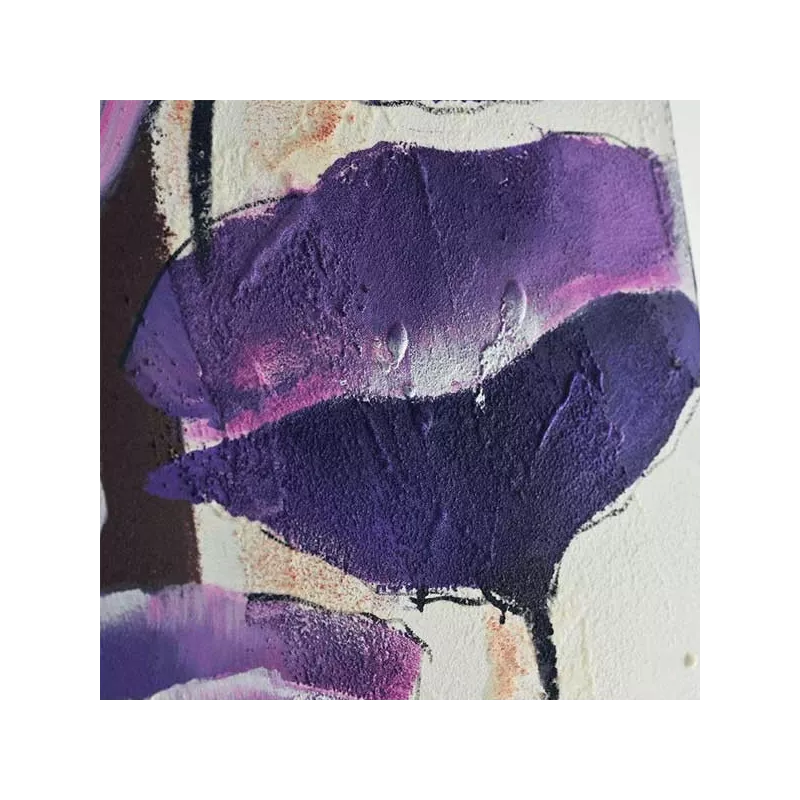 Pittura floreale blu, anemone 60 x 120 cm
