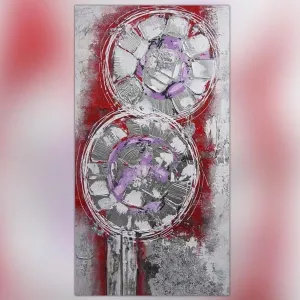 Tela astratta, dipinto di fiori stilizzati: Wikao