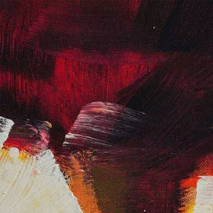 Pittura floreale in tono carnale, pittura floreale rossa
