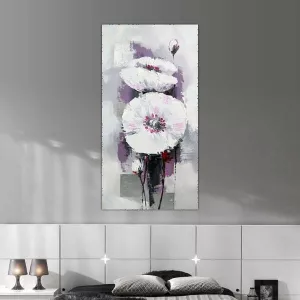 Pittura di fiori bianchi, studio botanico