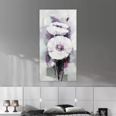 Pittura di fiori bianchi, studio botanico