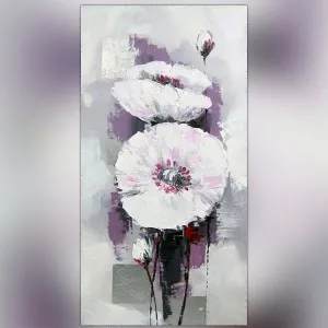 Pittura di fiori bianchi, studio botanico
