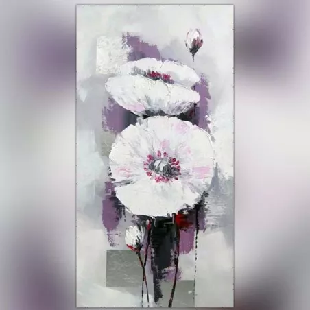 Pittura di fiori bianchi, studio botanico