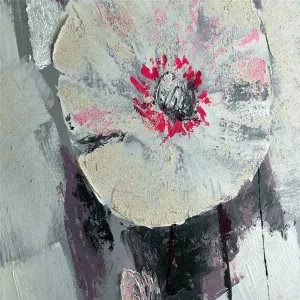 Pittura di fiori bianchi, studio botanico