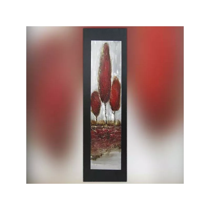 Pittura di alberi, pittura su foglio di alluminio