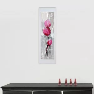 Pittura floreale su lastra di alluminio, 40 x 120 cm : WIkao