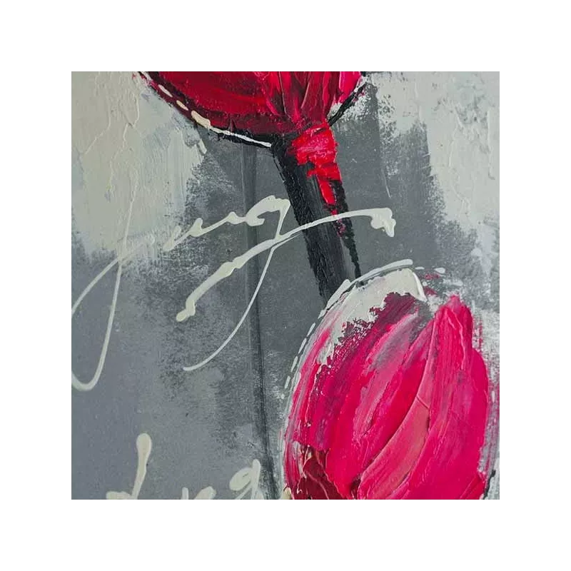 Pittura floreale su lastra di alluminio, 40 x 120 cm : WIkao