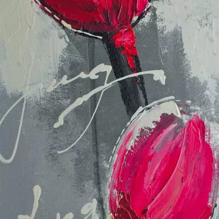 Pittura floreale su lastra di alluminio, 40 x 120 cm : WIkao