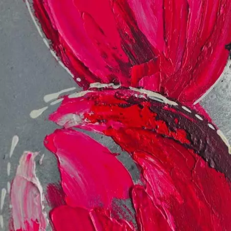 Pittura floreale su lastra di alluminio, 40 x 120 cm : WIkao