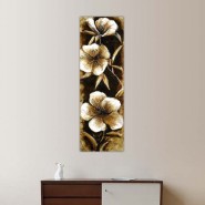 Pittura floreale, stampa giapponese su blocco di legno 153 x 51 cm