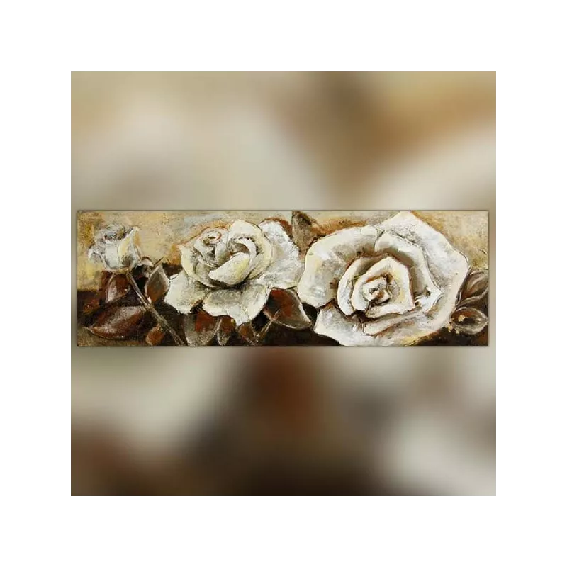 Quadro panoramico di boccioli di rosa, 120 x 40 cm