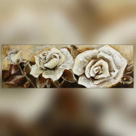 Quadro panoramico di boccioli di rosa, 120 x 40 cm