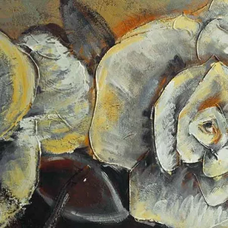 Quadro panoramico di boccioli di rosa, 120 x 40 cm