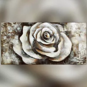 Bocciolo di rosa su sfondo strutturato, 120x60x4 cm