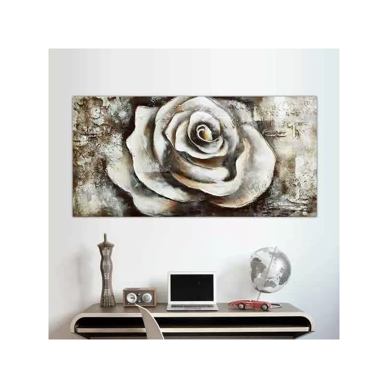 Bocciolo di rosa su sfondo strutturato, 120x60x4 cm