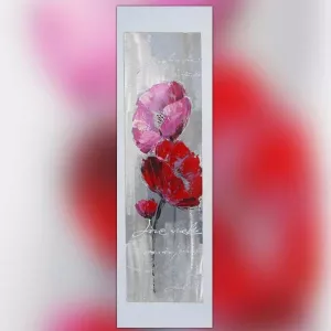 Pittura floreale, pittura per innamorati 40 x 120 cm