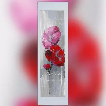 Pittura floreale, pittura per innamorati 40 x 120 cm